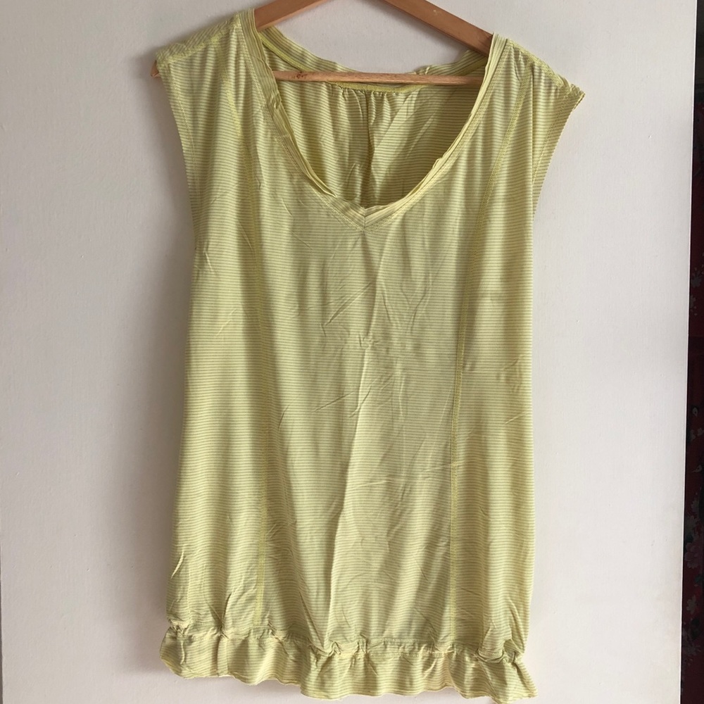 Yellow Lululemon Top with Cinched Waist